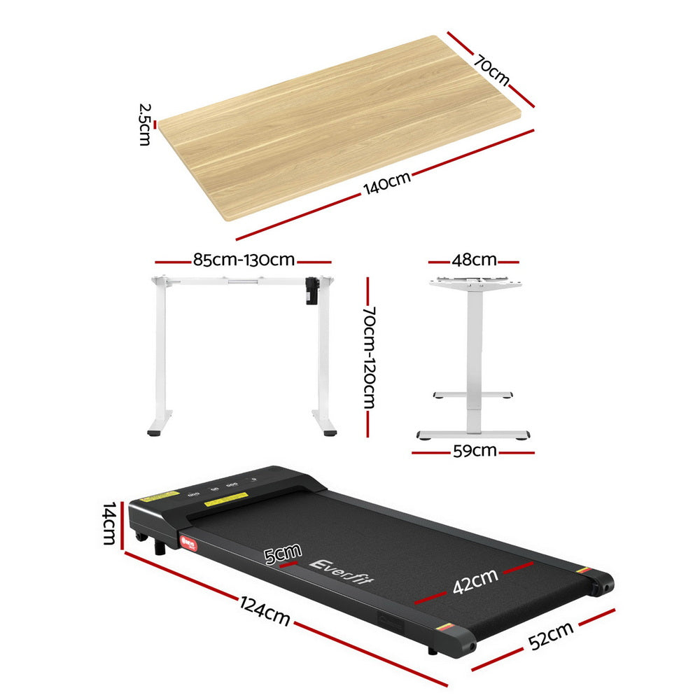Artiss Electric Treadmill with 140cm Automatic Standing Desk Walking Pad 400mm-Furniture > Office > Desks-PEROZ Accessories