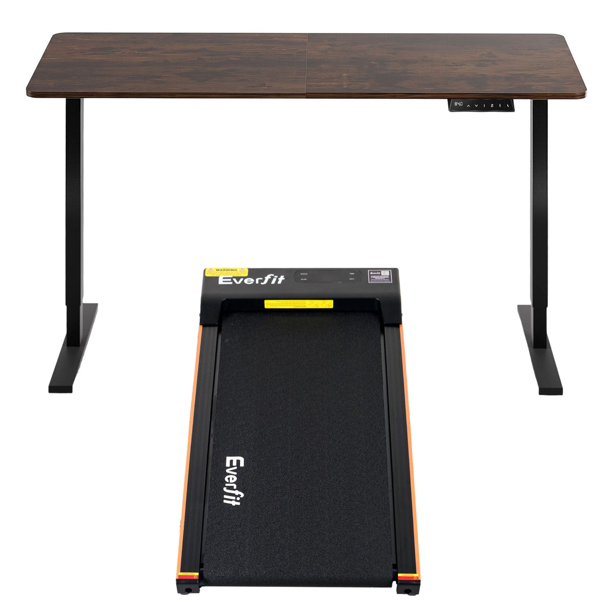Artiss 140cm Standing Desk Treadmill Motorised Rustic Brown-Furniture > Office > Desks-PEROZ Accessories