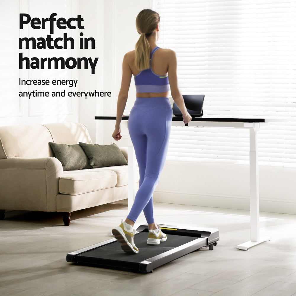 Artiss Treadmill 120cm Automatic Standing Desk with 400mm Electric Walking Pad-Furniture > Office > Desks-PEROZ Accessories