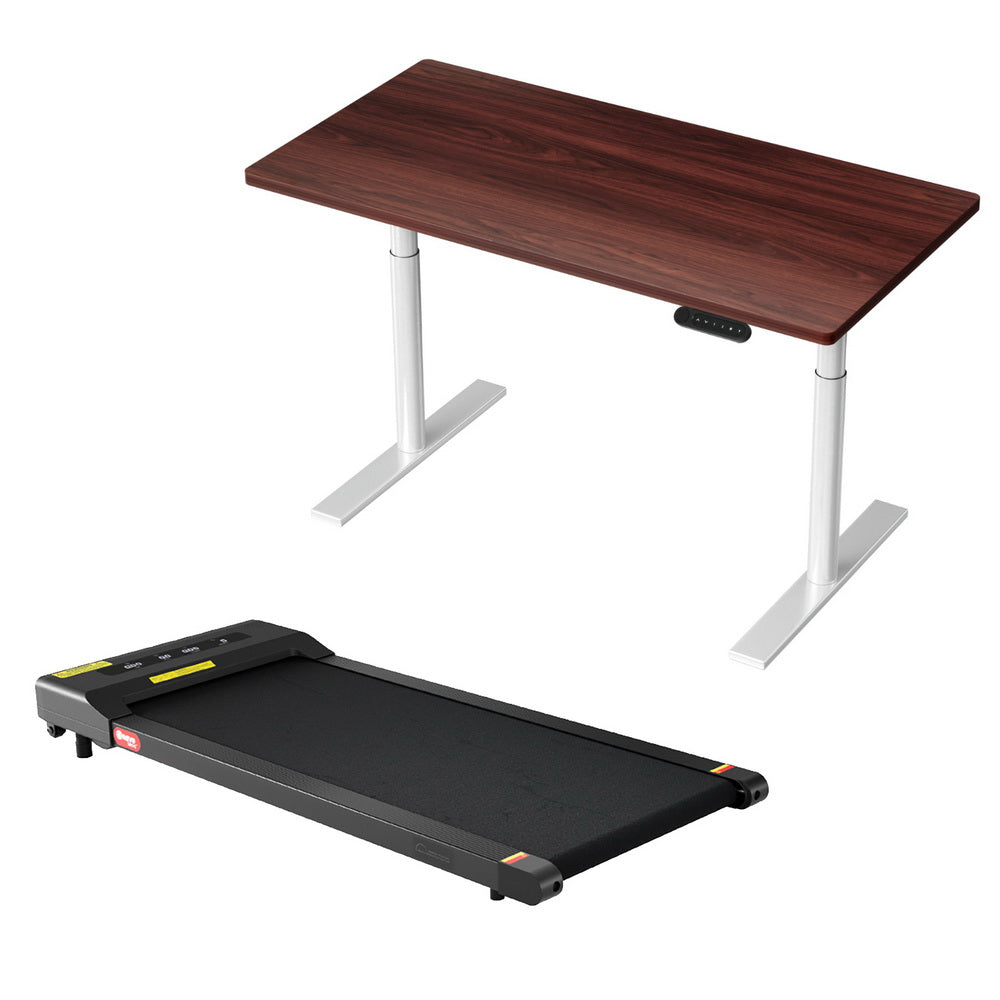 Artiss 400mm Treadmill Electric Walking Pad with 120cm Automatic Standing Desk-Furniture > Office > Desks-PEROZ Accessories