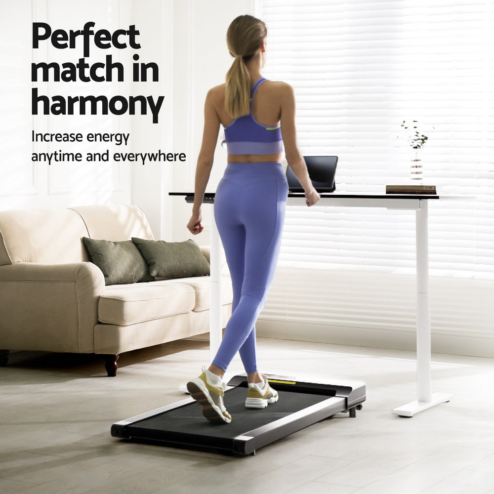 Artiss 400mm Treadmill Electric Walking Pad with 120cm Automatic Standing Desk-Furniture > Office > Desks-PEROZ Accessories