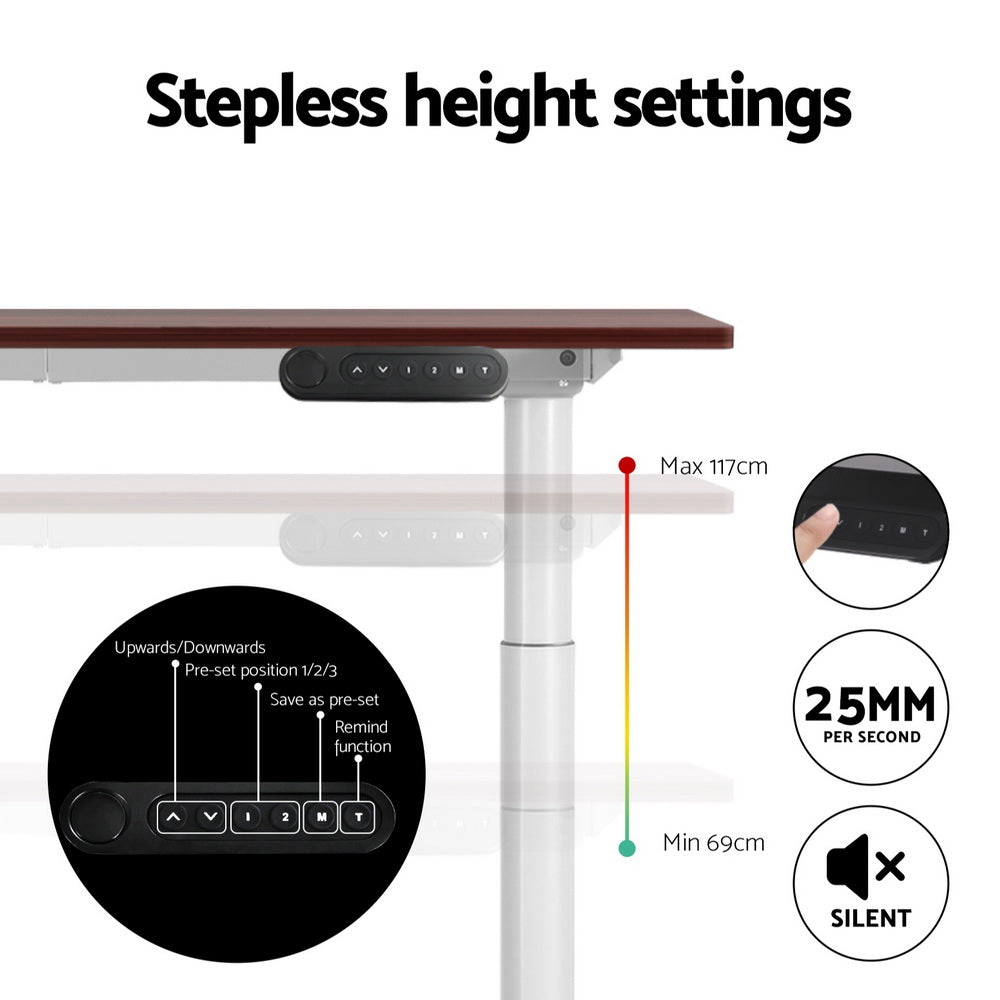 Artiss 400mm Treadmill Electric Walking Pad with 120cm Automatic Standing Desk-Furniture > Office > Desks-PEROZ Accessories