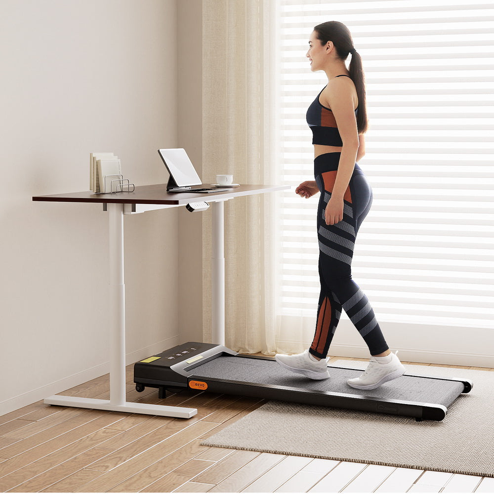 Artiss 400mm Treadmill Electric Walking Pad with 120cm Automatic Standing Desk-Furniture > Office > Desks-PEROZ Accessories