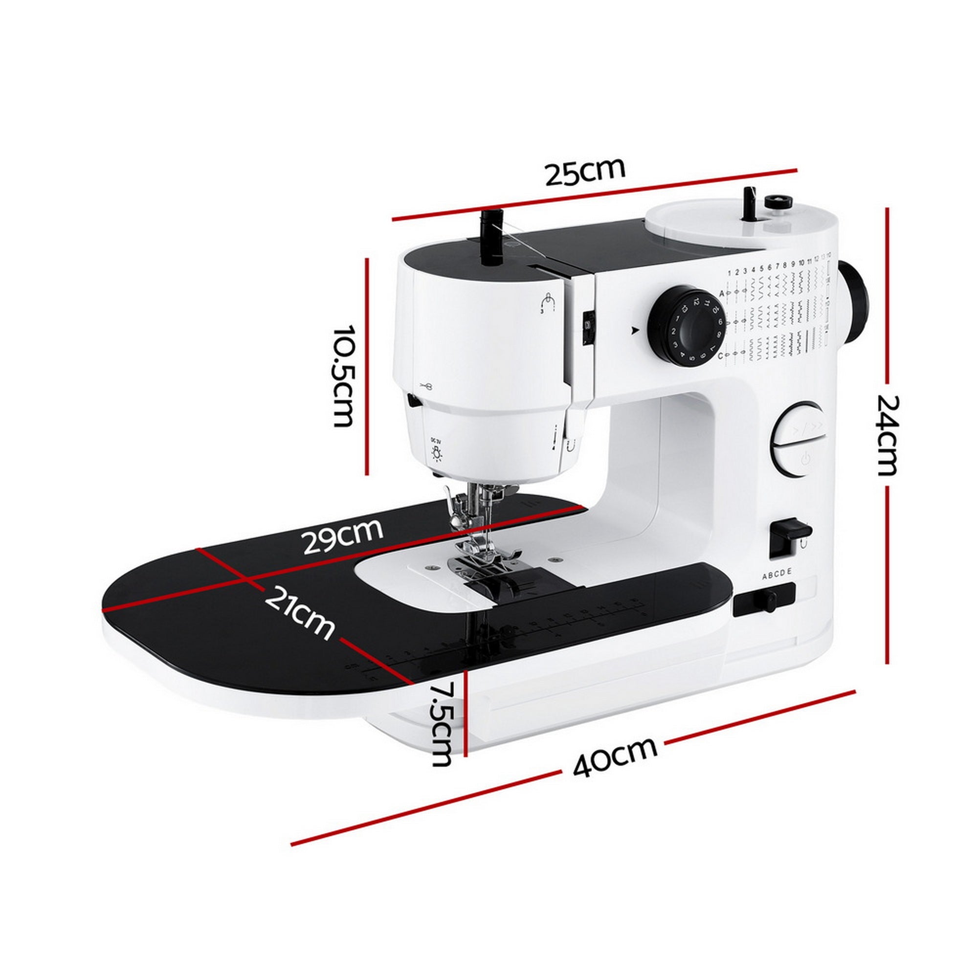 Devanti 39 Stitches Mini Sewing Machine Portable Sewing Machine Kit-Home & Garden > Hobbies > Arts & Crafts-PEROZ Accessories