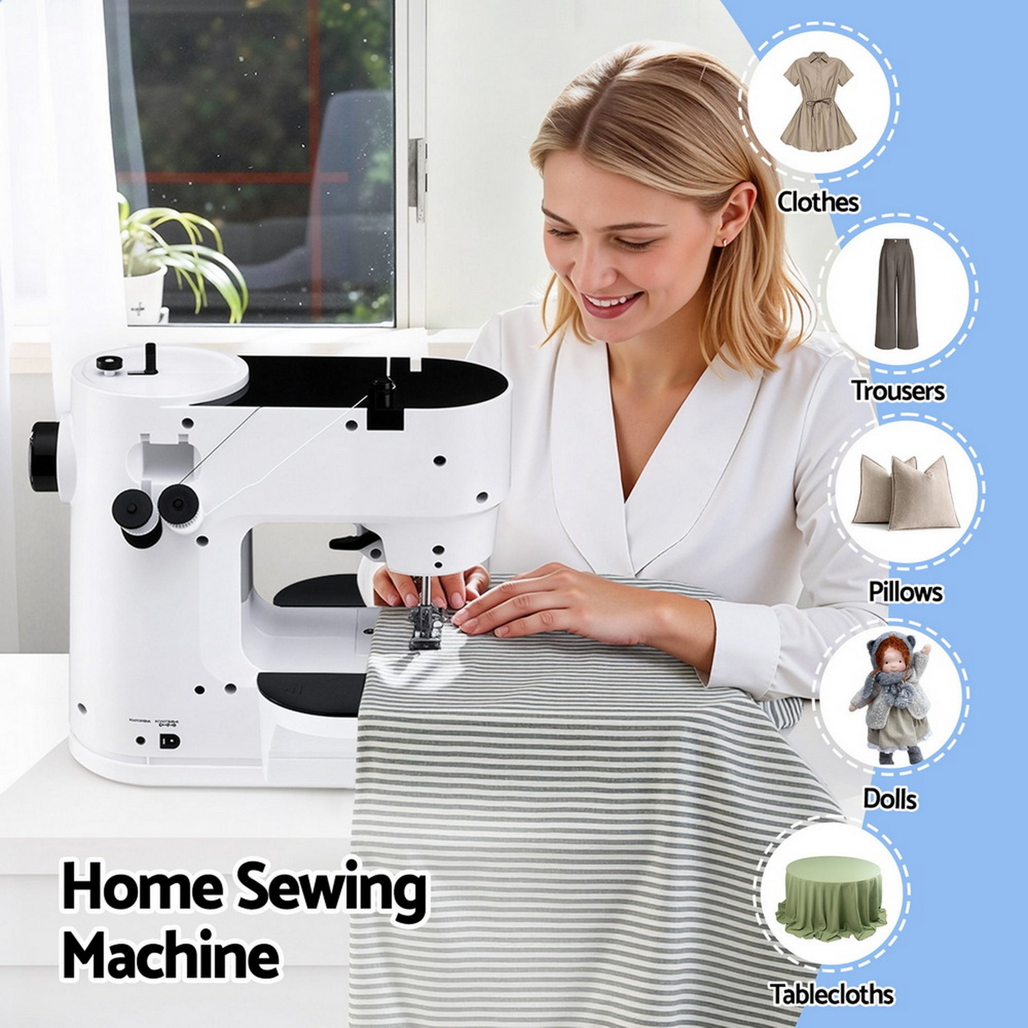 Devanti 39 Stitches Mini Sewing Machine Portable Sewing Machine Kit-Home & Garden > Hobbies > Arts & Crafts-PEROZ Accessories