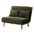 Oikiture Lounge Sofa Bed Polyester Double Seat Green-Folding Sofa Lounge-PEROZ Accessories