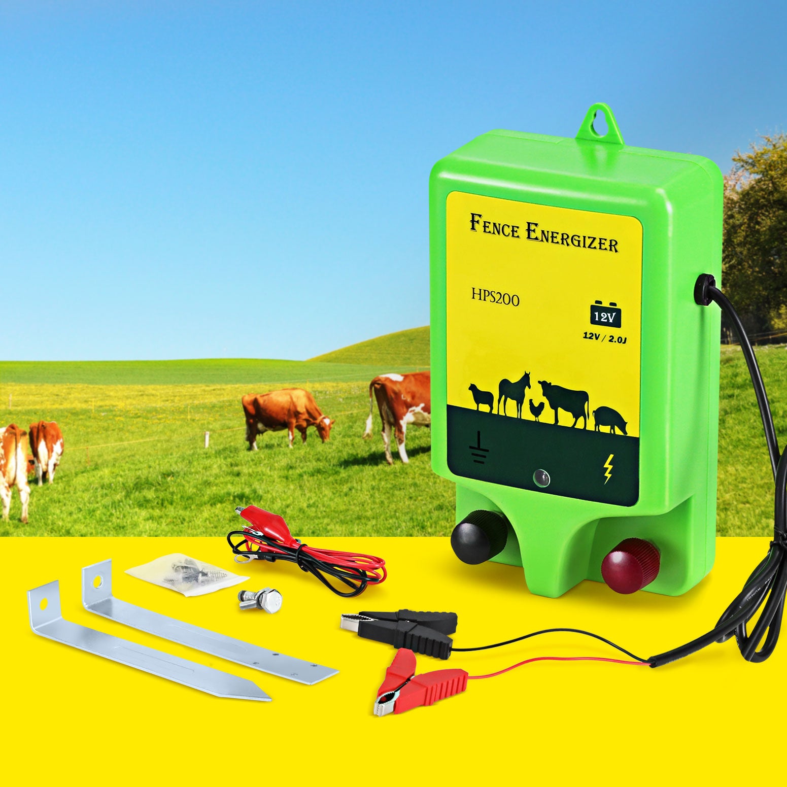 Giantz 18km Electric Fence Energiser 1.56J-Pet Care > Farm Supplies > Fencing-PEROZ Accessories