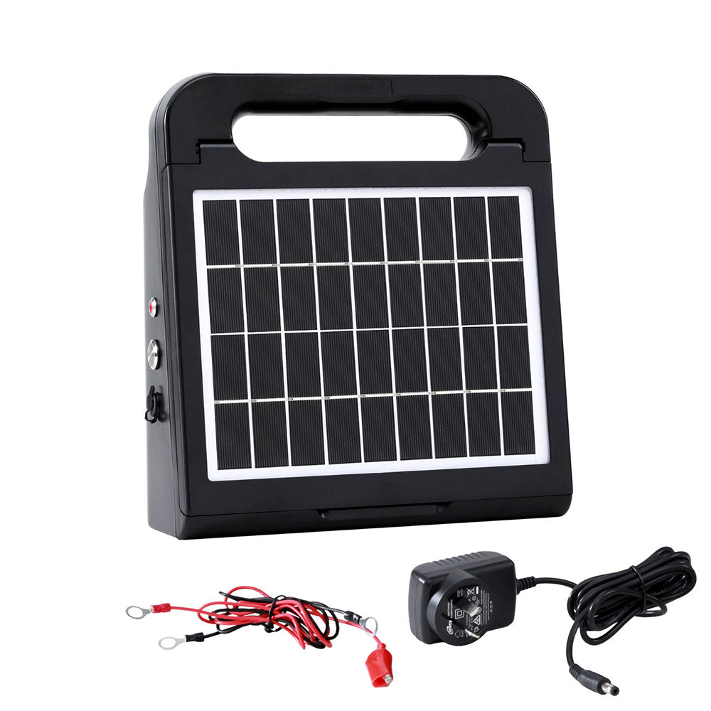 Giantz 5km Electric Fence Energiser Solar Energizer Charger Farm Animal 0.15J-Home & Garden > Gate Openers > Fence & Gate Accessories-PEROZ Accessories