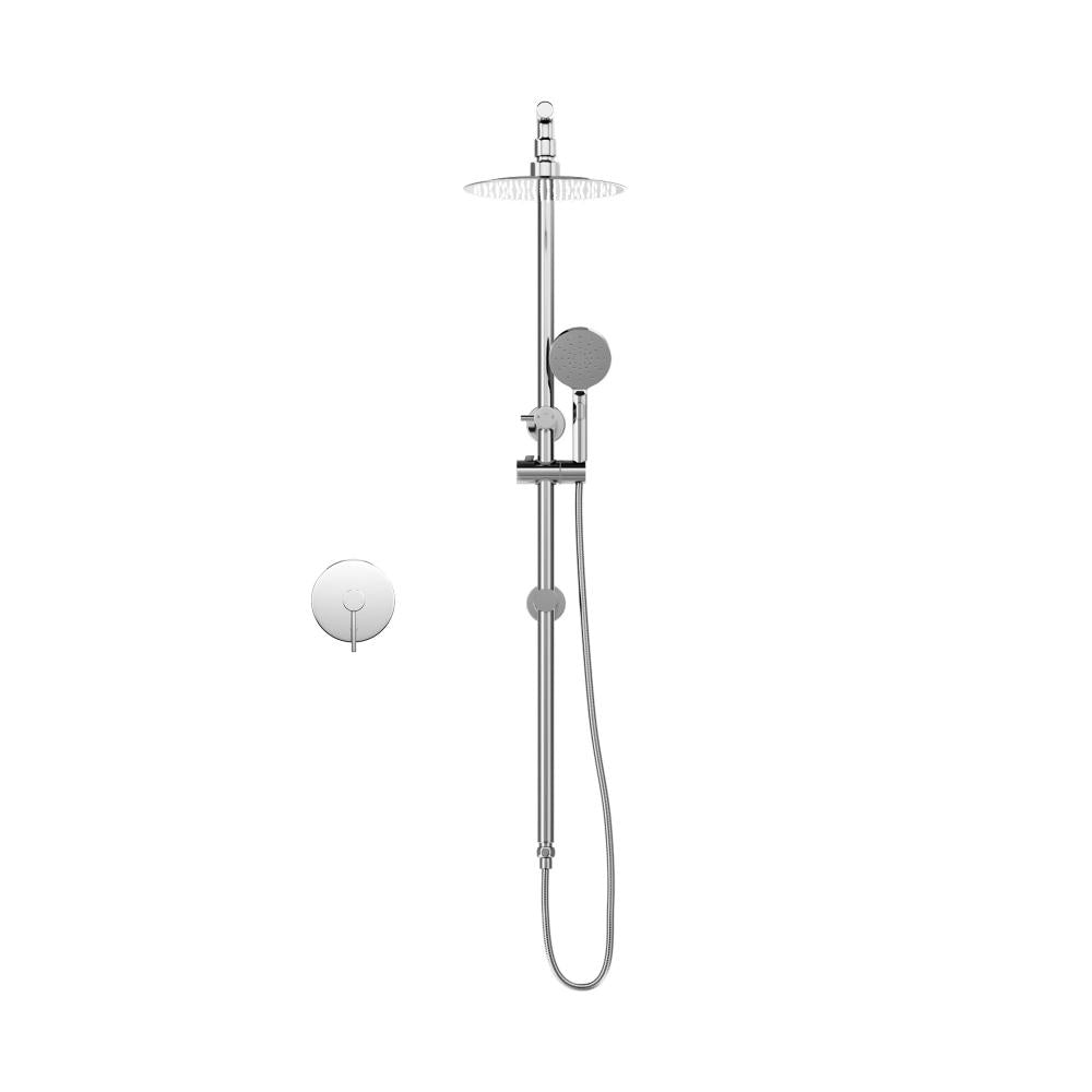 Welba 10" Rain Shower Head Set Round Handheld With Shower Mixer Tap Chrome-Shower Heads-PEROZ Accessories