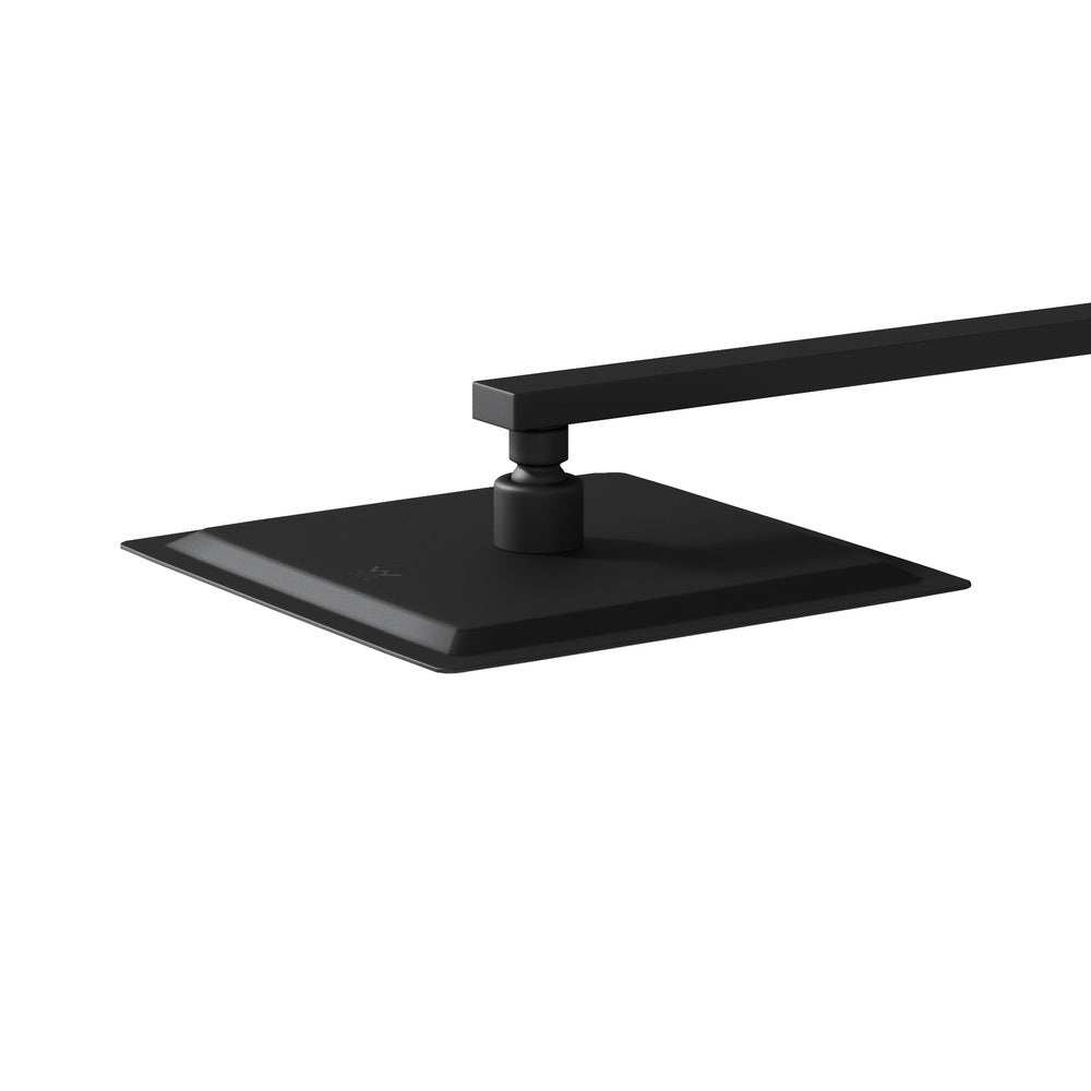 Welba 10" Rain Shower Head Set Square 3-Mode Handheld Shower Rail Set Black-Shower Heads-PEROZ Accessories