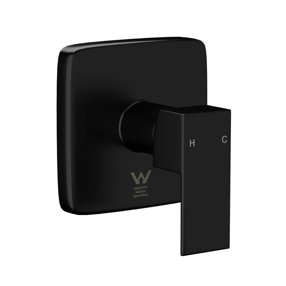 Welba Shower Mixer Tap Bathroom Wall Tapware Brass Tapware Square Black-Shower Heads-PEROZ Accessories