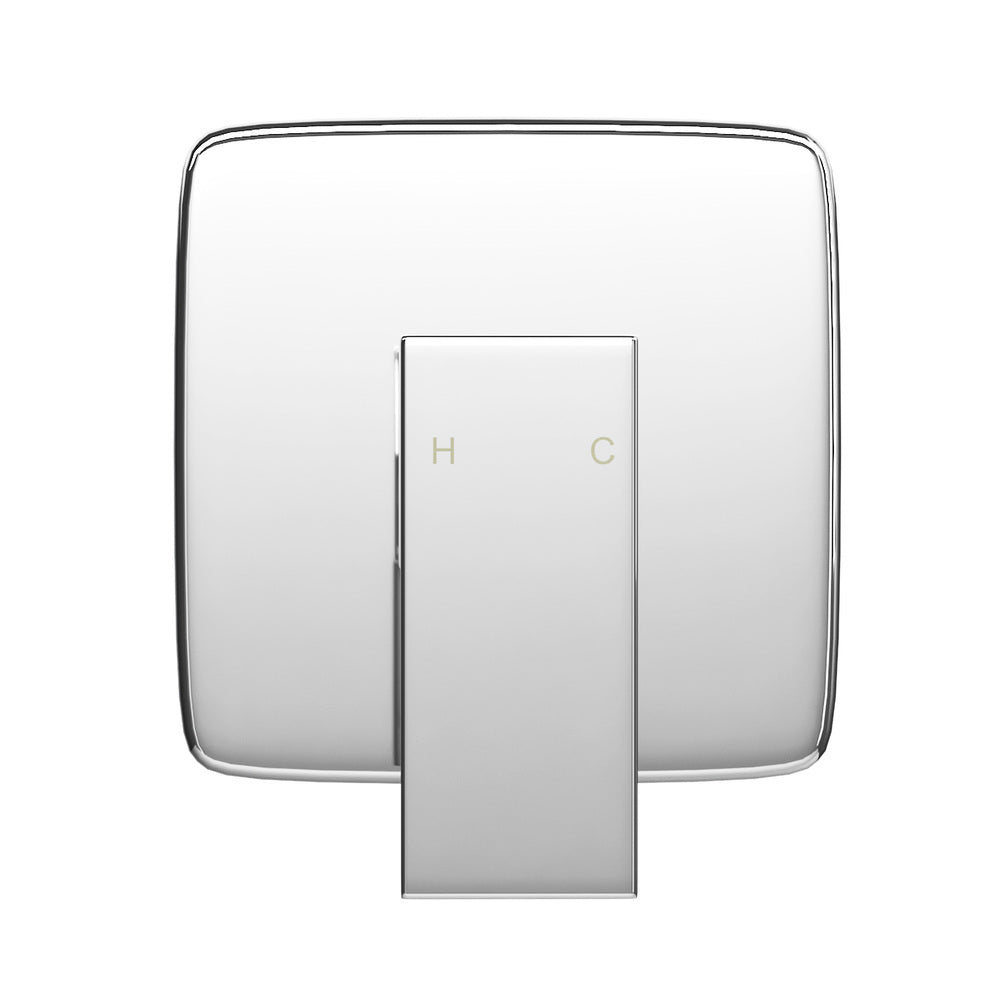 Welba Shower Mixer Tap Bathroom Wall Tapware Brass Tapware Square Chrome-Shower Heads-PEROZ Accessories