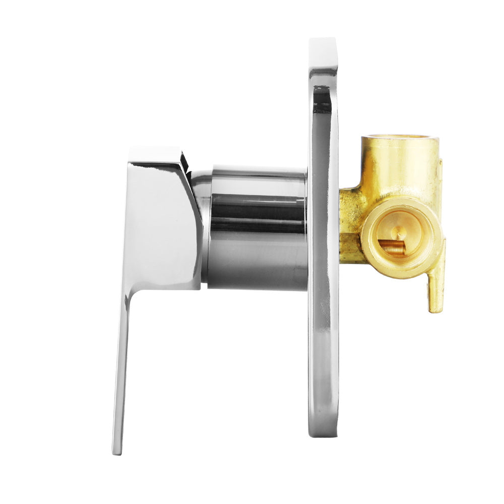 Welba Shower Mixer Tap Bathroom Wall Tapware Brass Tapware Square Chrome-Shower Heads-PEROZ Accessories