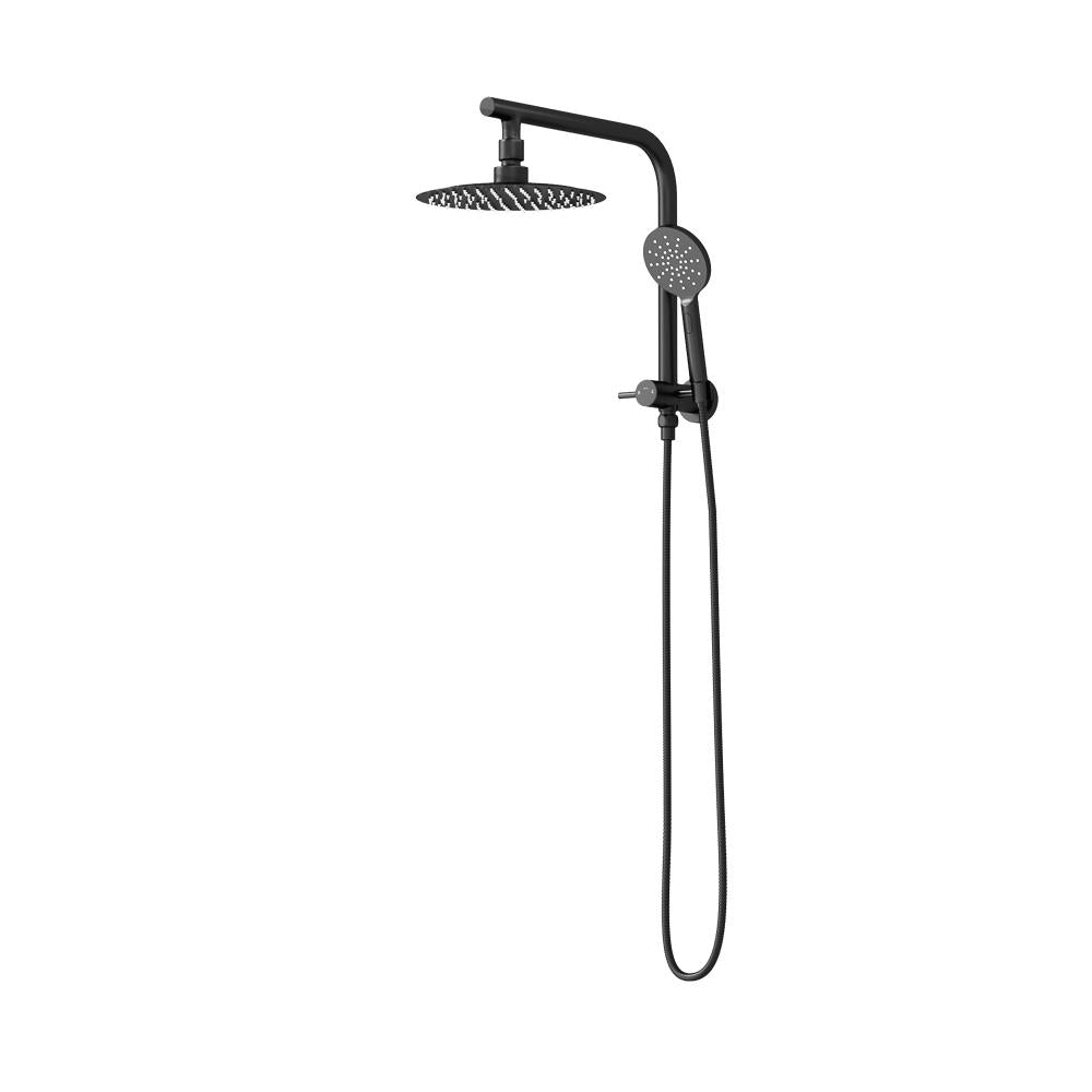 Welba 10" Rain Shower Head Set Round 3-Mode Handheld Shower Gooseneck Black-Shower Heads-PEROZ Accessories