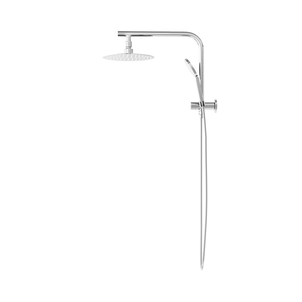 Welba 10" Rain Shower Head Set Round 3-Mode Handheld Shower Gooseneck Chrome-Shower Heads-PEROZ Accessories