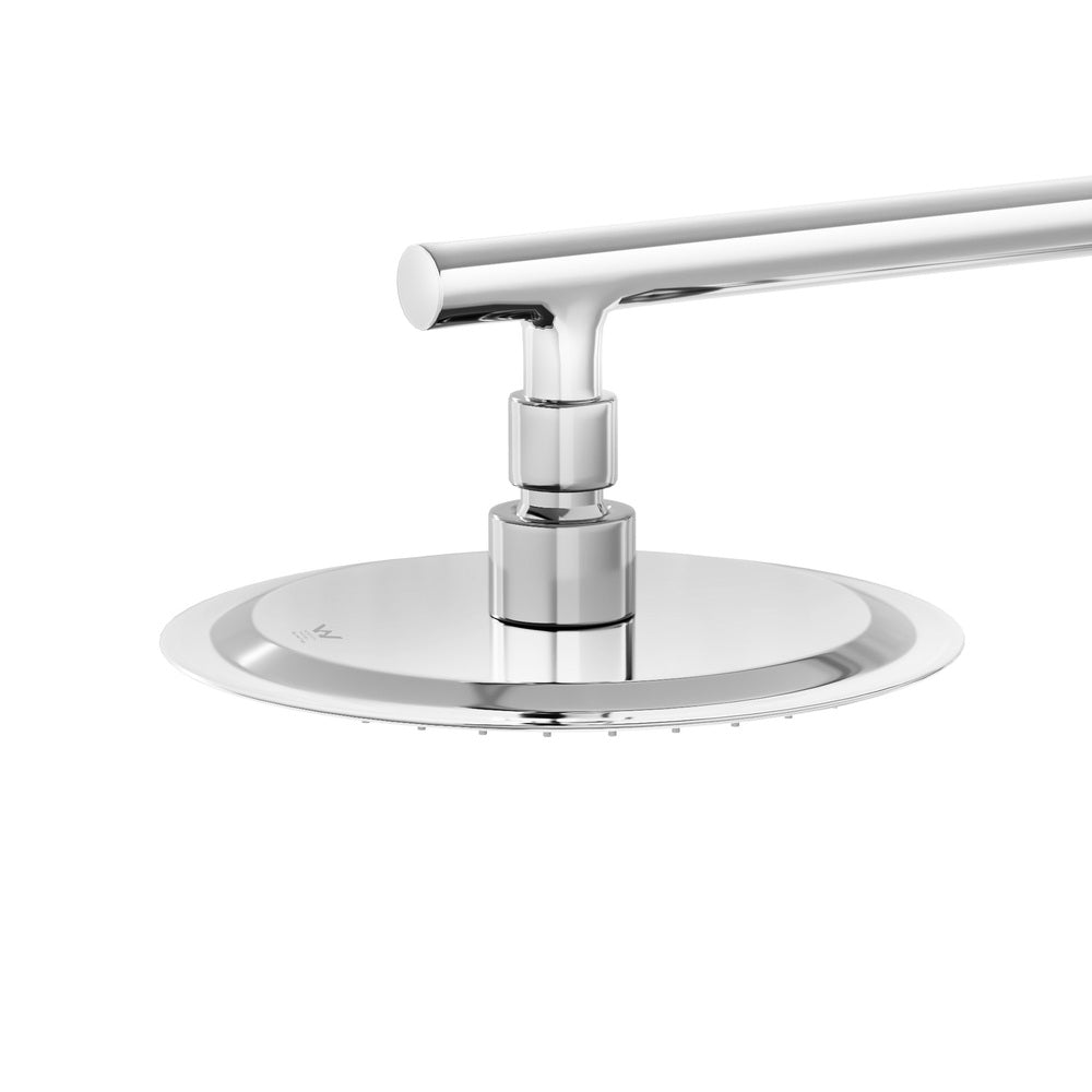 Welba 10" Rain Shower Head Set Round 3-Mode Handheld Shower Gooseneck Chrome-Shower Heads-PEROZ Accessories