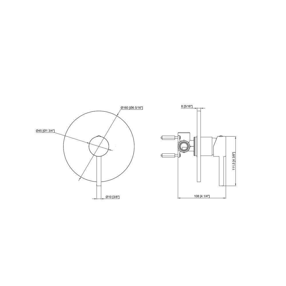 Welba 10" Rain Shower Head Set With Mixer Round 3-Mode Handheld Shower Chrome-Shower Heads-PEROZ Accessories