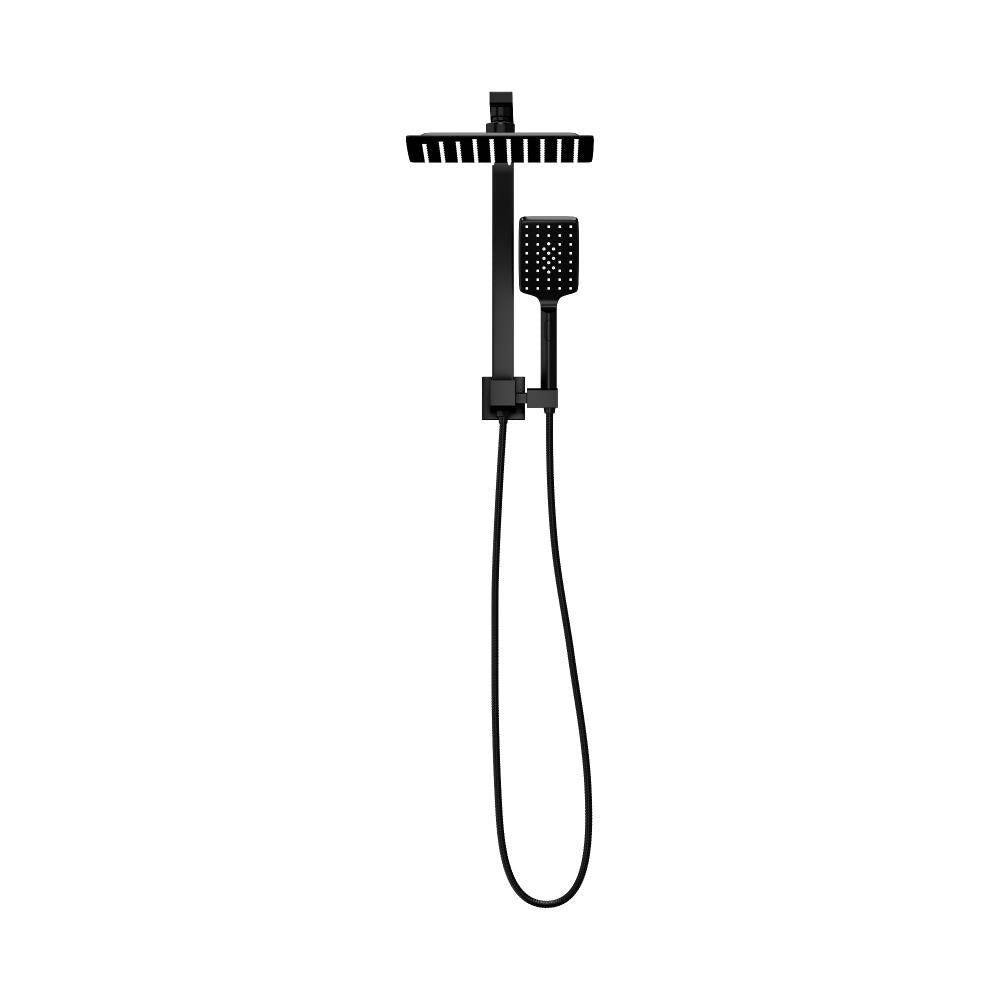 Welba 10" Rain Shower Head Set Square 3-Mode Handheld Shower Gooseneck Black-Shower Heads-PEROZ Accessories