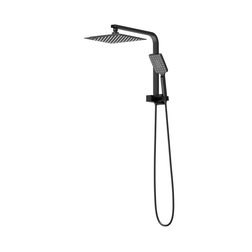 Welba 10" Rain Shower Head Set Square 3-Mode Handheld Shower Gooseneck Black-Shower Heads-PEROZ Accessories