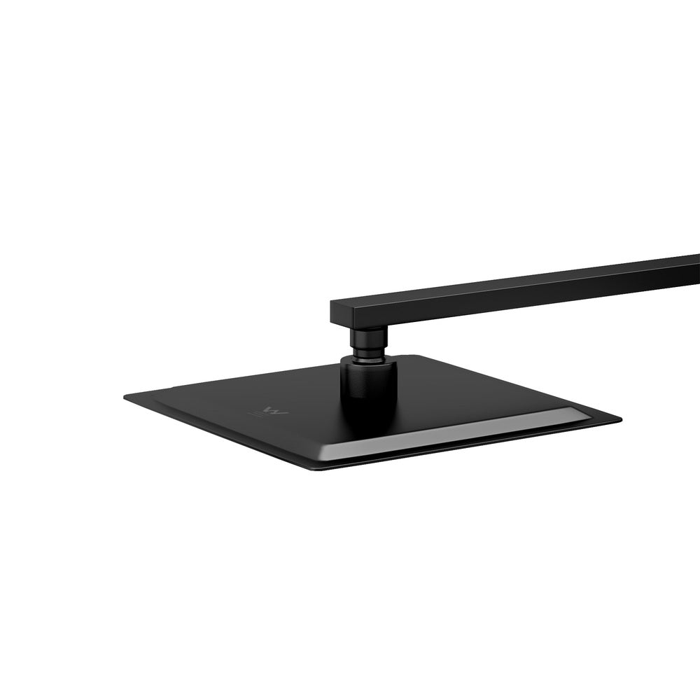 Welba 10" Rain Shower Head Set Square 3-Mode Handheld Shower Gooseneck Black-Shower Heads-PEROZ Accessories