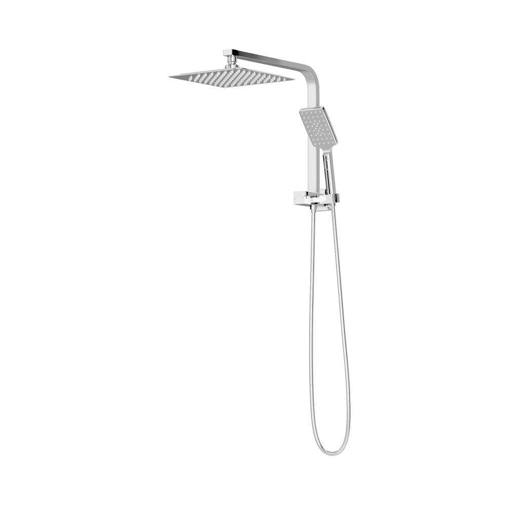 Welba 10" Rain Shower Head Set Square 3-Mode Handheld Shower Gooseneck Chrome-Shower Heads-PEROZ Accessories