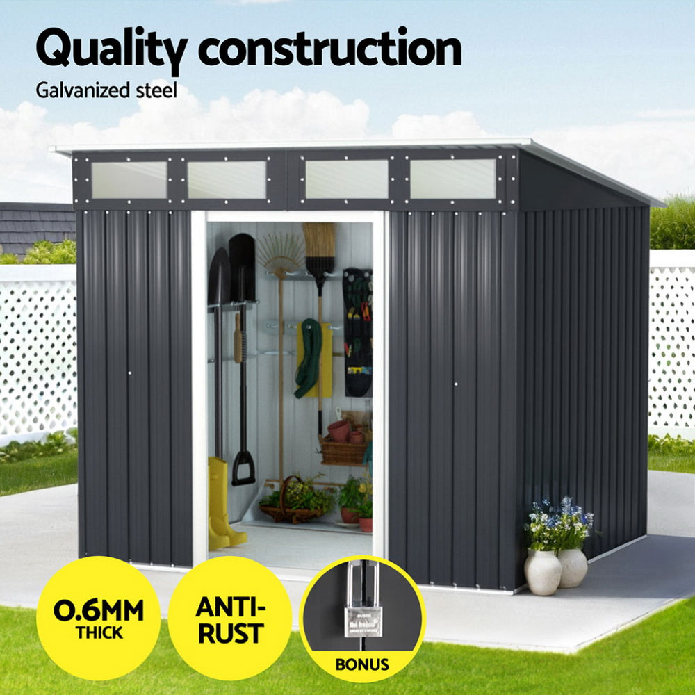Giantz Garden Shed 2.38x1.99M Outdoor Storage Tool Workshop House Shelter-Home & Garden > Storage > Sheds-PEROZ Accessories