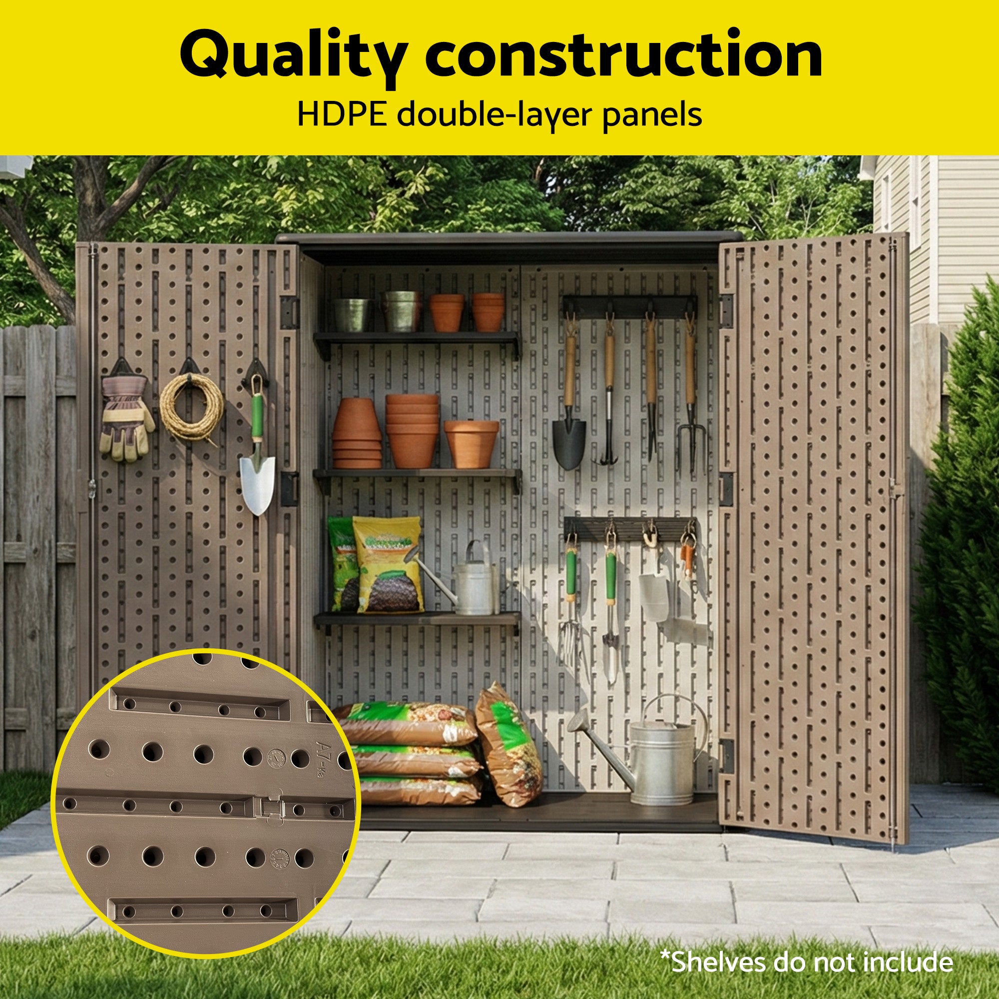 Giantz Garden Shed Outdoor Storage Shed Tool Workshop with Lockable Doors-Home & Garden > Storage > Sheds-PEROZ Accessories