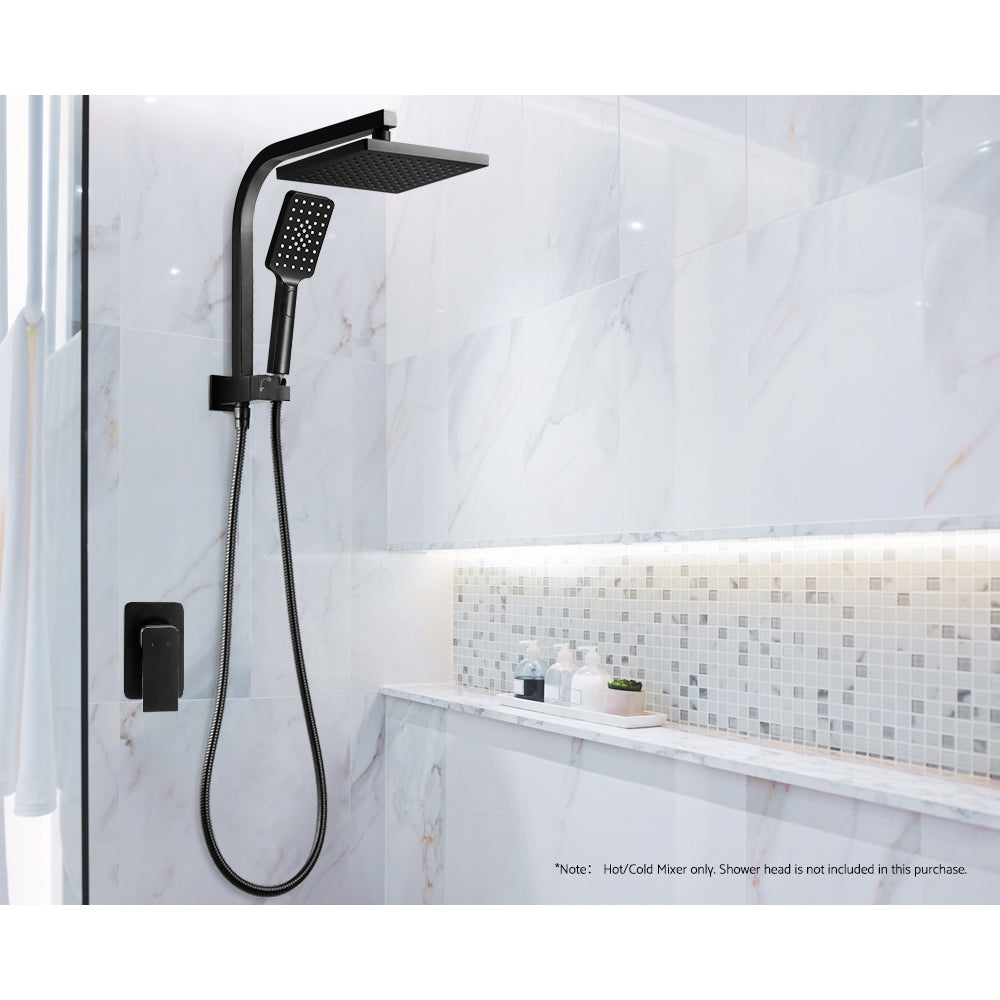 Cefito Shower Mixer Tap Wall Bath Taps Brass Hot Cold Basin Bathroom Black-Home & Garden > Bathroom Accessories > Shower Accessories-PEROZ Accessories