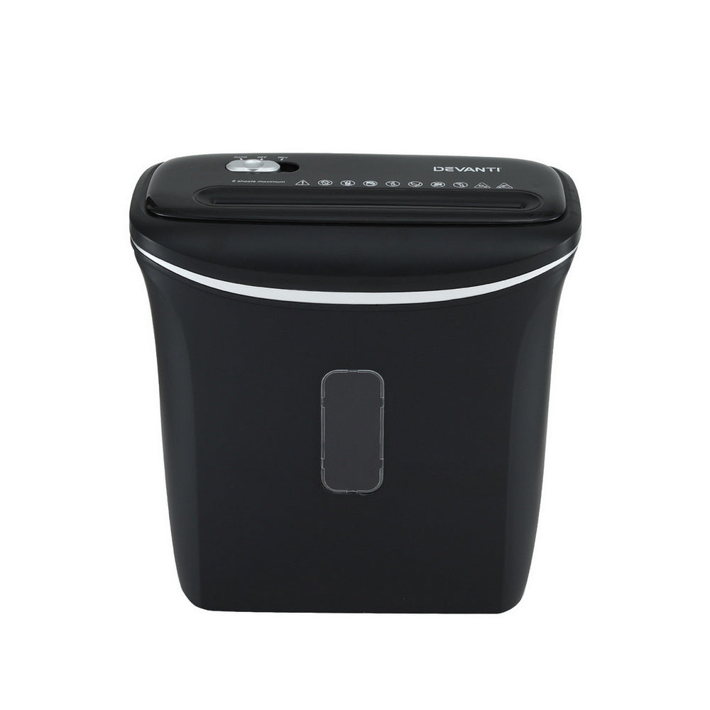 Devanti 12L Cross-Cut Shredder 8-Sheet Paper Home Office Credit Card-Electronics > Printers > Printers & Accessories-PEROZ Accessories