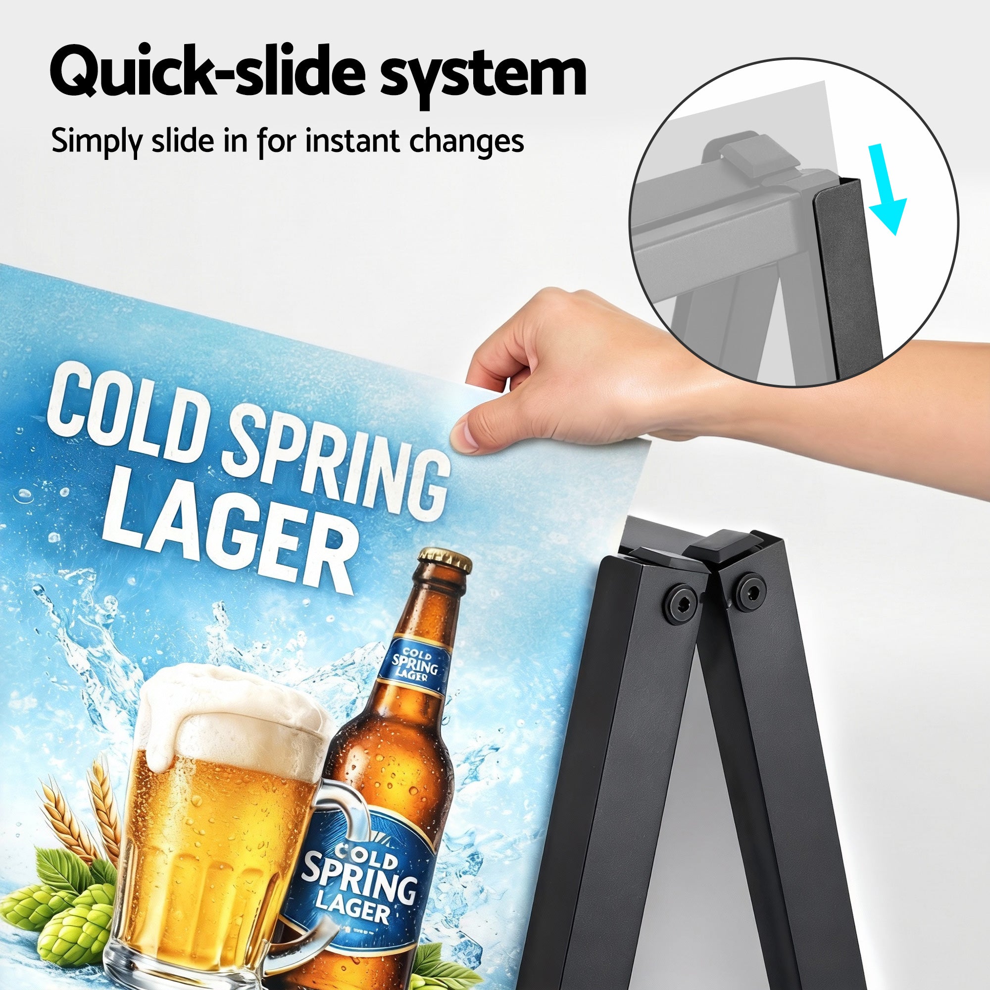 A1 Frame Sign Stand Double Sided Poster Display Board Outdoor Advertising 60x90cm-Commercial > Commercial Others > Office Supplies-PEROZ Accessories