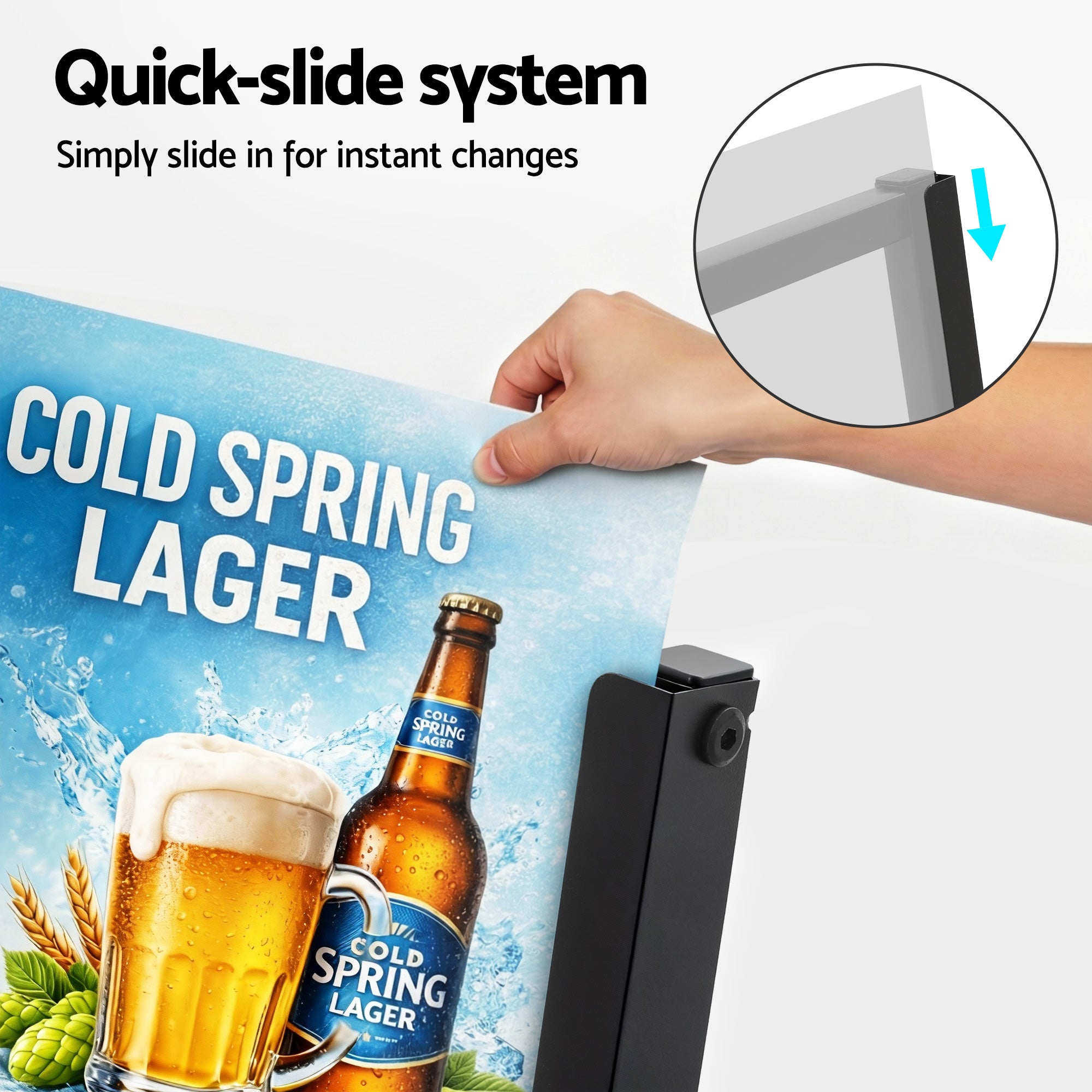 A1 Frame Sign Stand Single Sided Poster Display Board Outdoor Advertising 60x90cm-Commercial > Commercial Others > Office Supplies-PEROZ Accessories