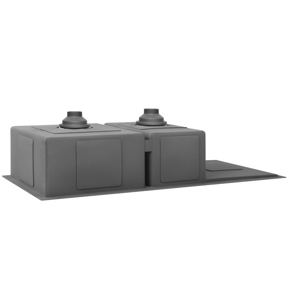 Cefito Kitchen Sink 100X45CM Stainless Steel Basin Double Bowl Black-Furniture > Dining > Kitchen Sinks-PEROZ Accessories