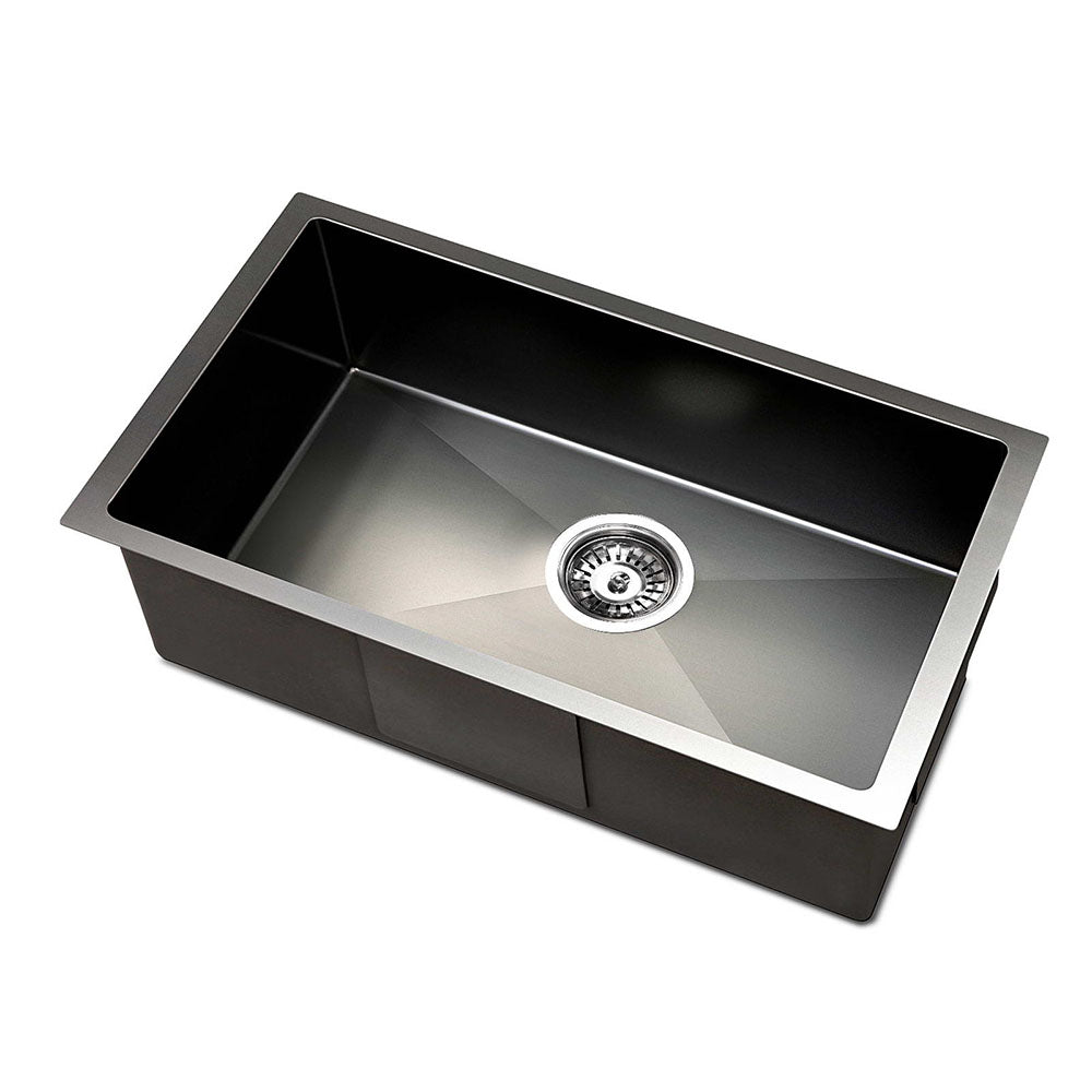 Cefito Kitchen Sink 45X30CM Stainless Steel Basin Single Bowl Black-Furniture > Dining > Kitchen Sinks-PEROZ Accessories