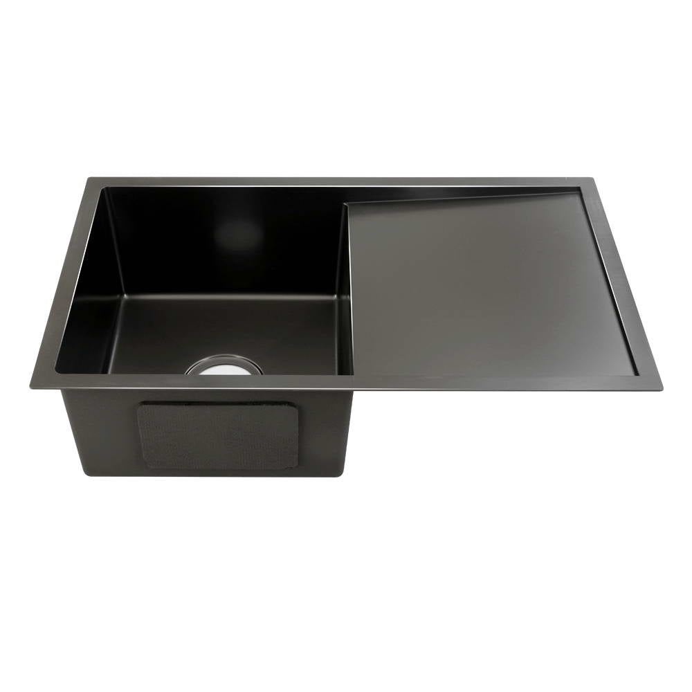 Cefito Kitchen Sink 75X45CM Stainless Steel Basin Single Bowl Black-Furniture > Dining > Kitchen Sinks-PEROZ Accessories