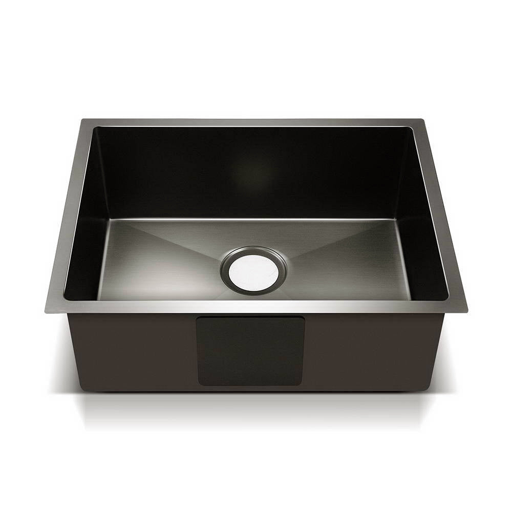 Cefito Kitchen Sink 60X45CM Stainless Steel Basin Single Bowl Black-Furniture > Dining > Kitchen Sinks-PEROZ Accessories