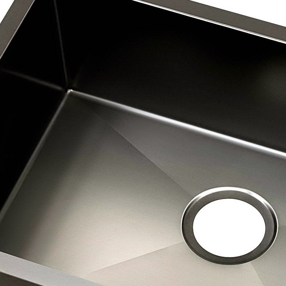 Cefito Kitchen Sink 60X45CM Stainless Steel Basin Single Bowl Black-Furniture > Dining > Kitchen Sinks-PEROZ Accessories