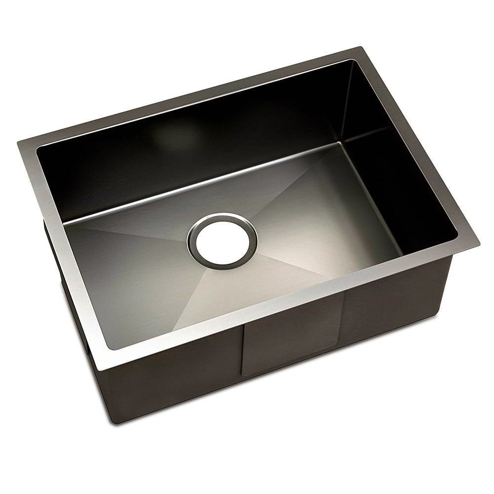 Cefito Kitchen Sink 60X45CM Stainless Steel Basin Single Bowl Black-Furniture > Dining > Kitchen Sinks-PEROZ Accessories