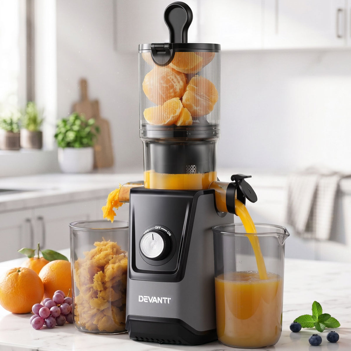 DEVANTI Slow Juicer Cold Press 200W for Fruit Vegetable Juice-Commercial > Commercial Others > Distilling & Brewing-PEROZ Accessories