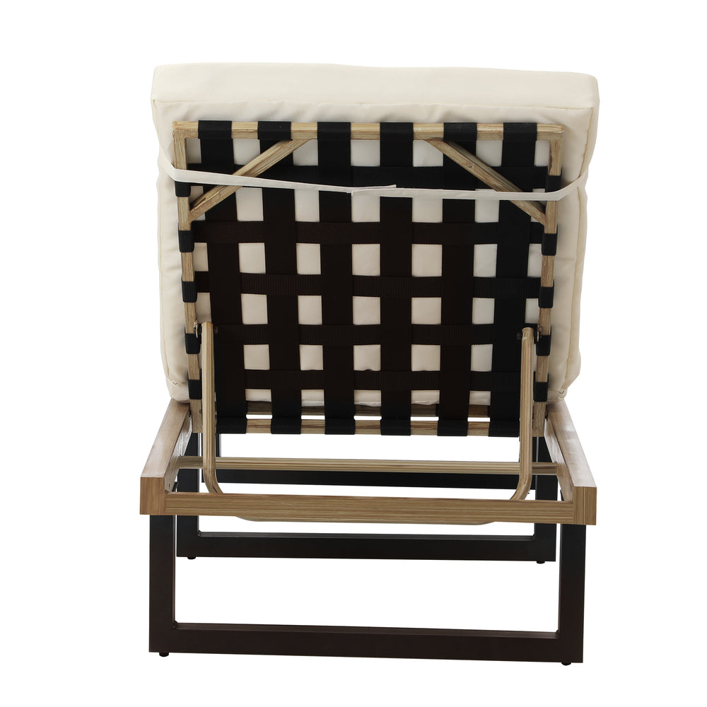 Livsip Sun Lounge Outdoor Lounger Day Bed Garden Patio Furniture Setting Beige-Sun Lounge-PEROZ Accessories