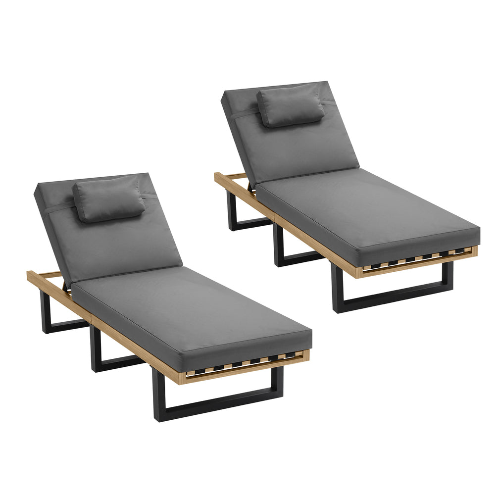 Livsip 2X Sun Lounger Day Bed Outdoor Setting Patio Furniture-Sun Lounge-PEROZ Accessories