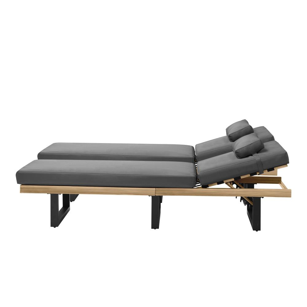 Livsip 2X Sun Lounger Day Bed Outdoor Setting Patio Furniture-Sun Lounge-PEROZ Accessories