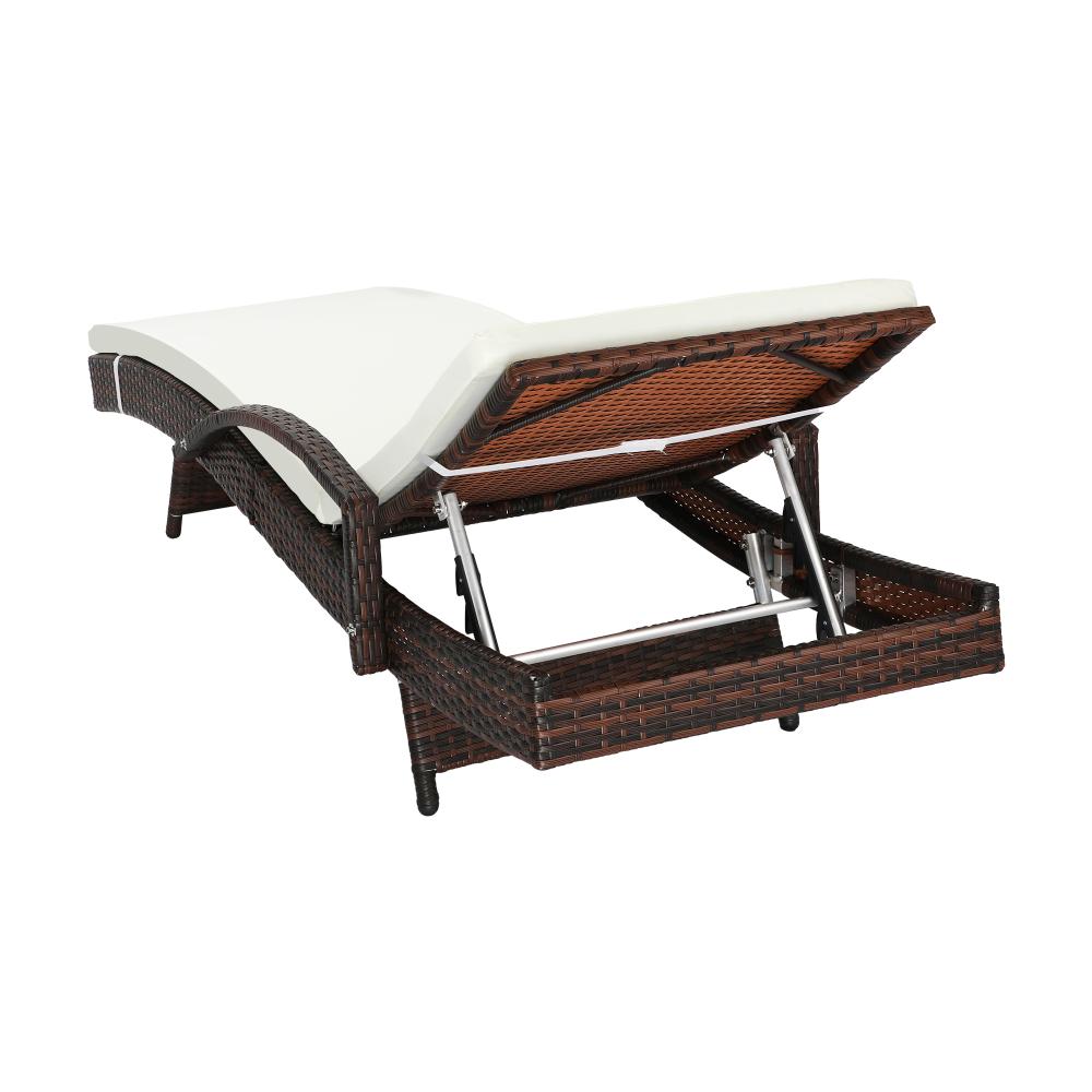Livsip Outdoor Furniture Sun Lounge Rattan Wicker Lounger Sofa Patio Day Bed 2X-Sun Lounge-PEROZ Accessories
