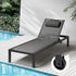 Livsip Sun Lounge with Aluminium Frame and Wheels Removable Day Bed Outdoor Furniture Garden Patio Lounge-Sun Lounge-PEROZ Accessories