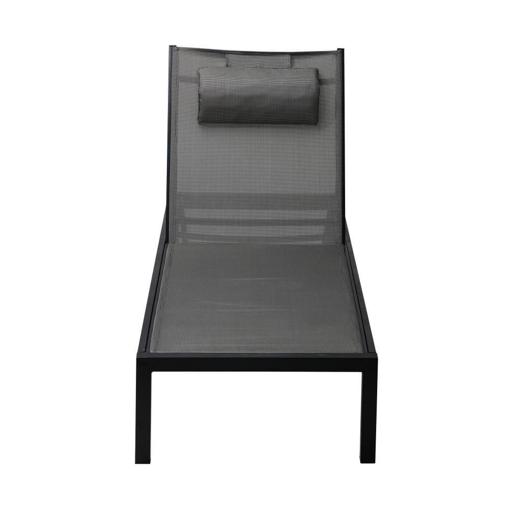 Livsip Sun Lounge with Aluminium Frame and Wheels Removable Day Bed Outdoor Furniture Garden Patio Lounge-Sun Lounge-PEROZ Accessories