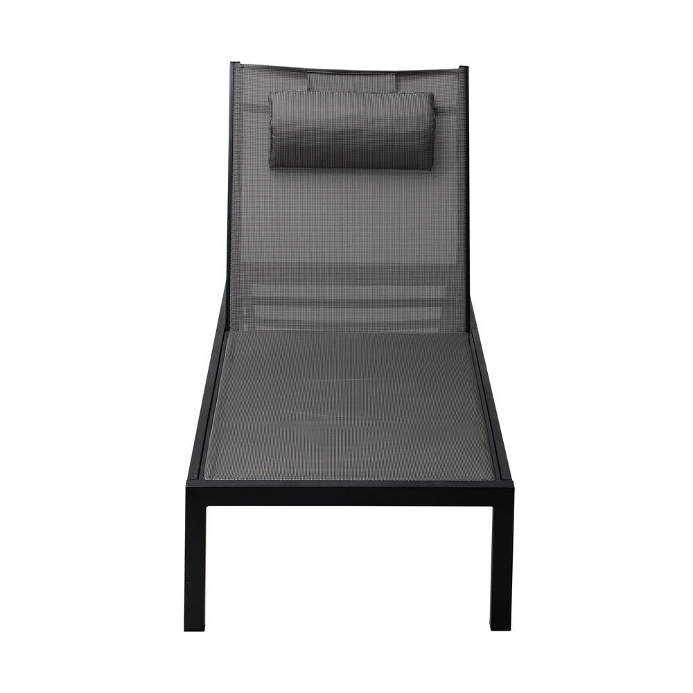 Livsip Sun Lounge with Aluminium Frame and Wheels Removable Day Bed Outdoor Furniture Garden Patio Lounge-Sun Lounge-PEROZ Accessories