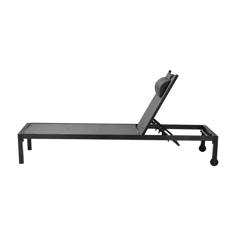 Livsip Sun Lounge with Aluminium Frame and Wheels Removable Day Bed Outdoor Furniture Garden Patio Lounge-Sun Lounge-PEROZ Accessories