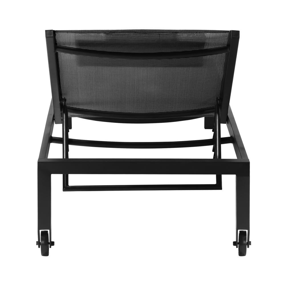 Livsip Sun Lounge with Aluminium Frame and Wheels Removable Day Bed Outdoor Furniture Garden Patio Lounge-Sun Lounge-PEROZ Accessories