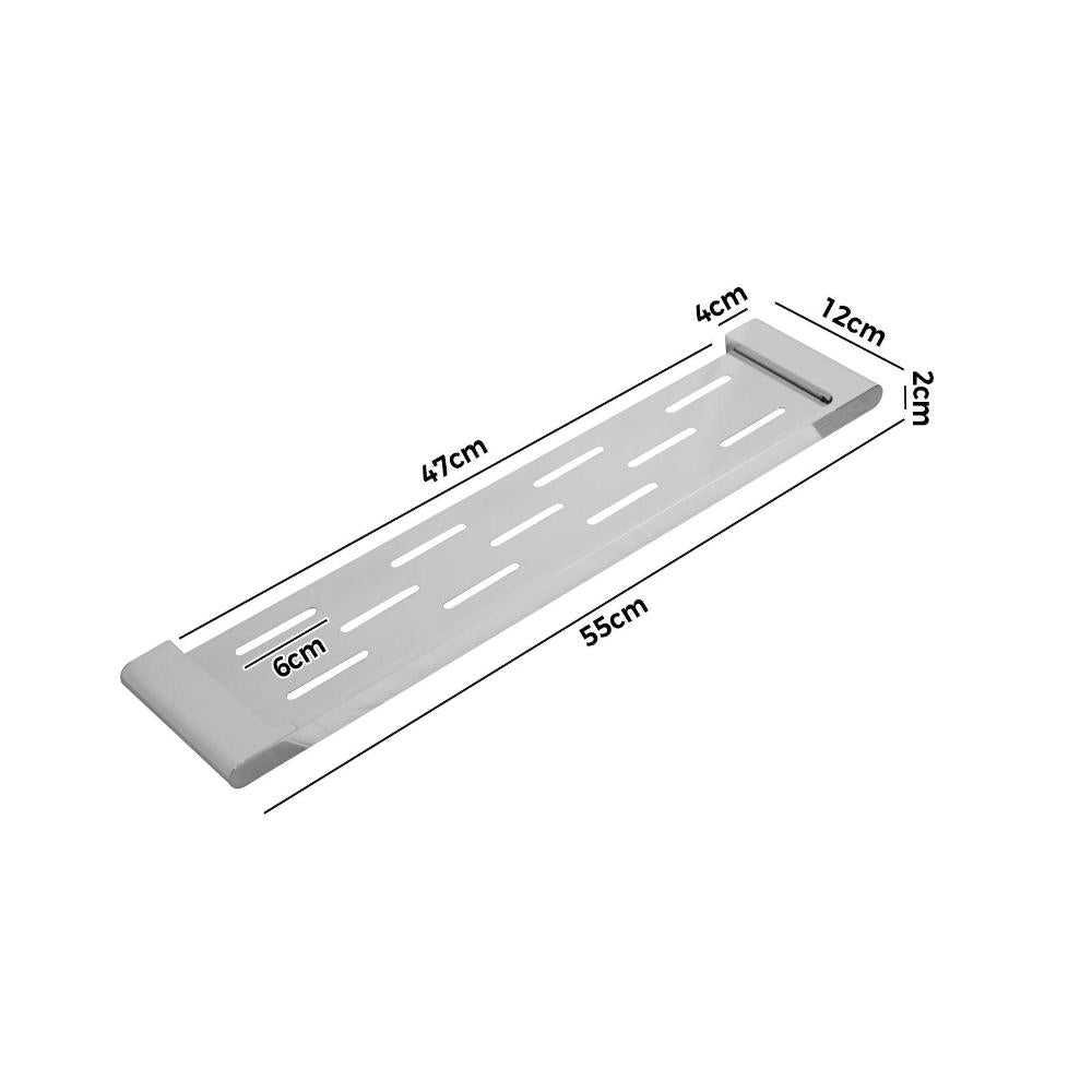 Bathroom Metal Shelf Wall Mounted SMS Chrome-Bathroom Metal Shelf-PEROZ Accessories