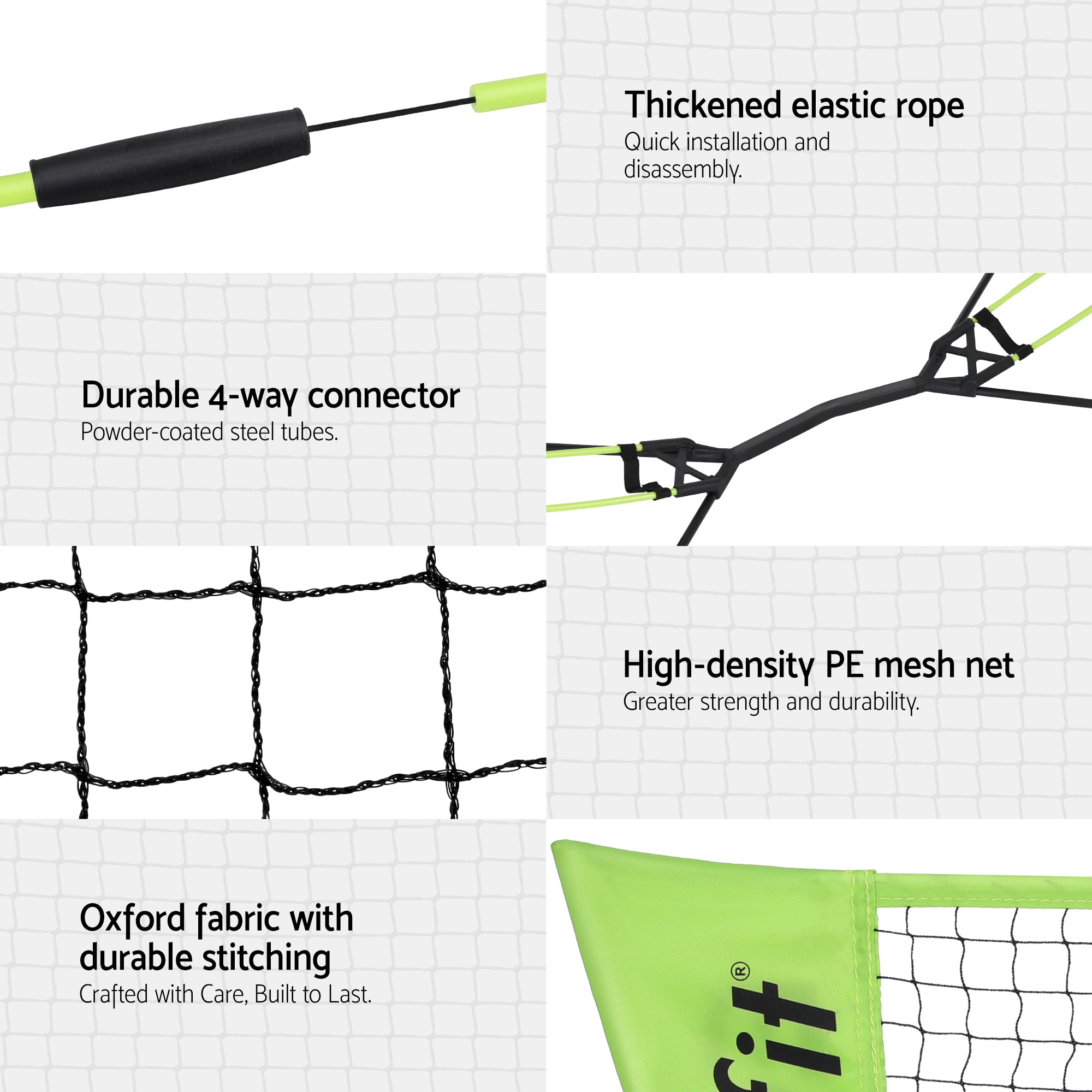 Everfit 3M Badminton Tennis Net Portable Volleyball Kit Yellow-Sports & Fitness > Ball Sports > Netball & Netball Accessories-PEROZ Accessories