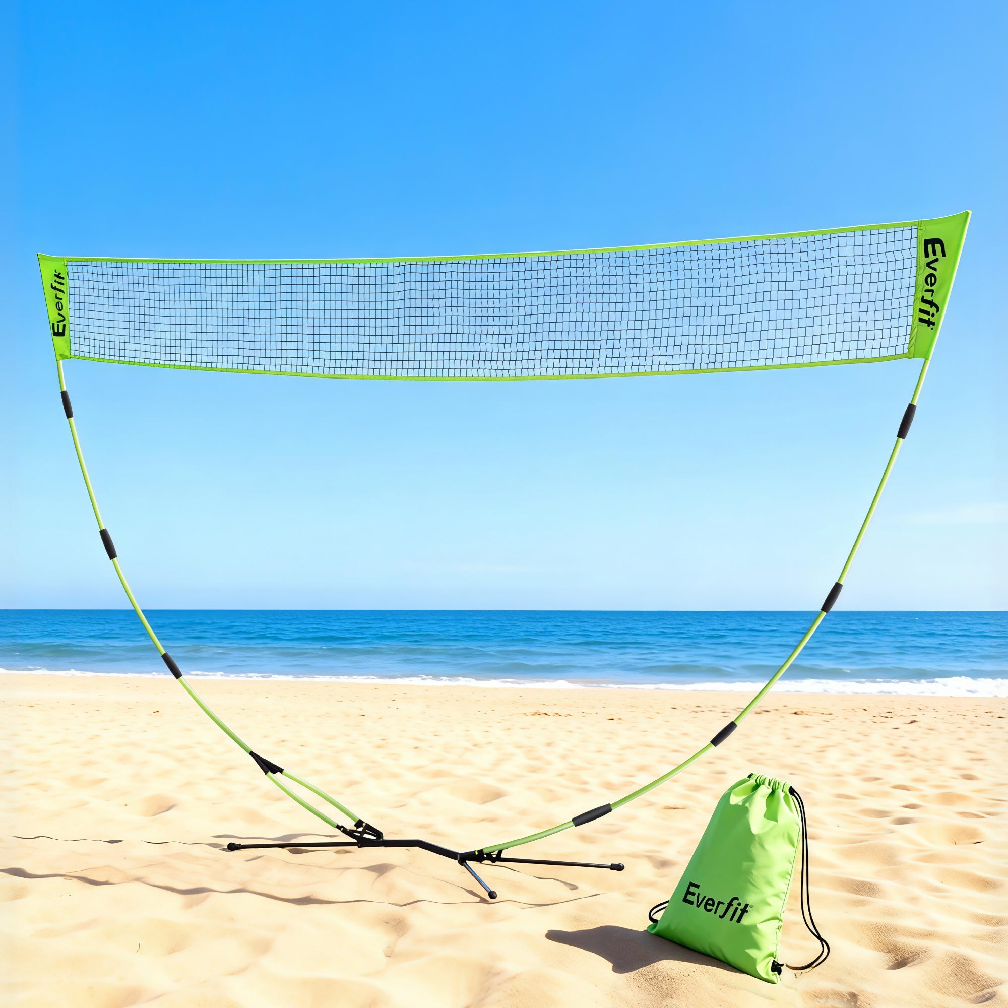 Everfit 3M Badminton Tennis Net Portable Volleyball Kit Yellow-Sports & Fitness > Ball Sports > Netball & Netball Accessories-PEROZ Accessories